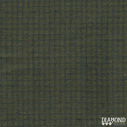 Diamond Textiles - Chatsworth Cabin Brushed - Blue-Lined Squares, Evergreen