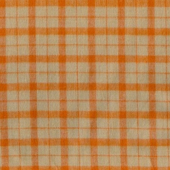 Diamond Textiles - Chatsworth Cabin Brushed - Plaid, Orange/Tan