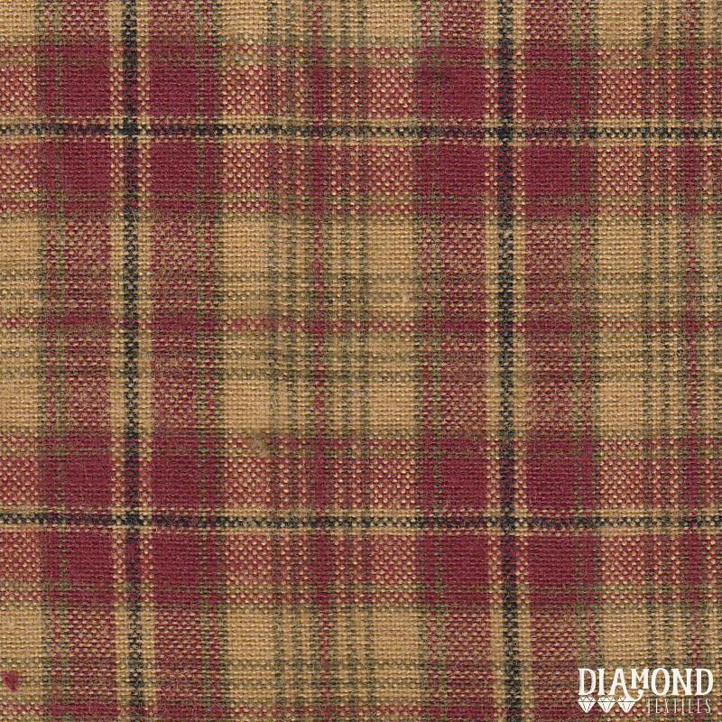 Diamond Textiles - Country Homespuns - Hickory Ridge - Plaid, Red/Tan