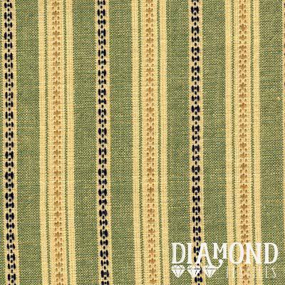 Diamond Textiles - Country Homespuns - Stripe, Sage/Tan