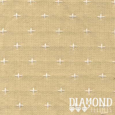 Diamond Textiles - Manchester - Plusses & Crosses, Cream