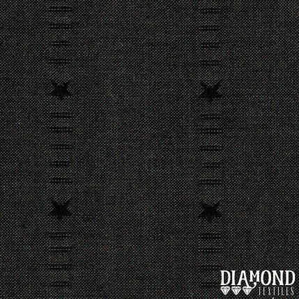 Diamond Textiles - Primitive Stars - Charcoal with Black Stars