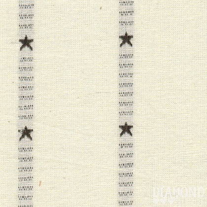 Diamond Textiles - Primitive Stars - Pewter Stars, Cream