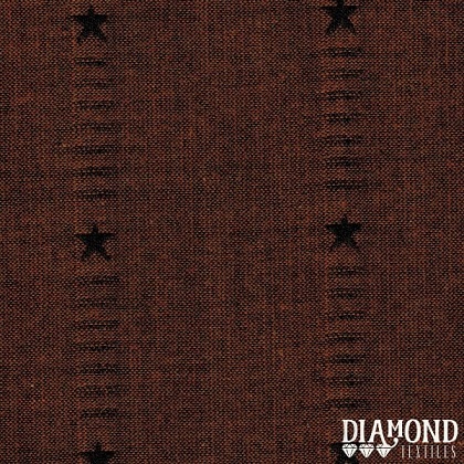 Diamond Textiles - Primitive Stars - Pumpkin with Black Stars
