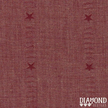 Diamond Textiles - Primitive Stars - Wine with Dark Burgundy Stars