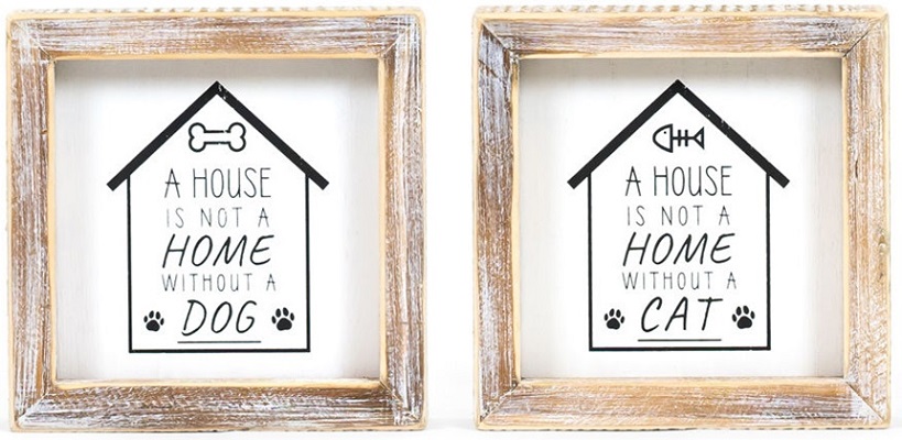 Double Sided Wooden Sign - A house is not a home