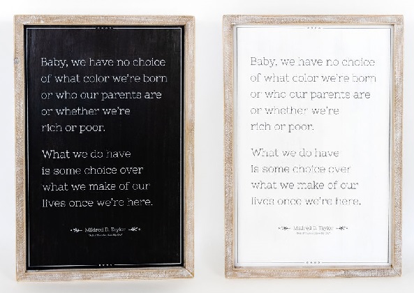 Double Sided Wooden Sign - Baby We Have No Choice (Reversible)