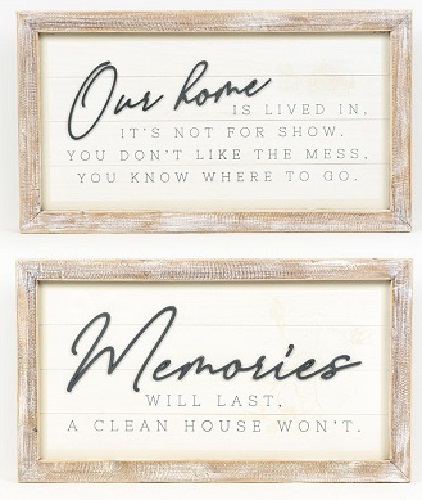 Double Sided Wooden Sign - Our Home/Memories (Reversible)