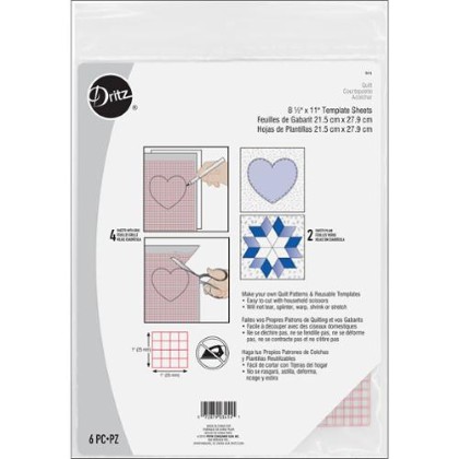Dritz - Template Sheet Plastic - 6 ct.