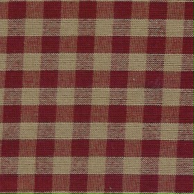 Dunroven House - Homespun - 7/16' Check, Red/Tan