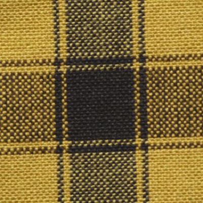 Dunroven House - Homespun - Squares, Black/Mustard