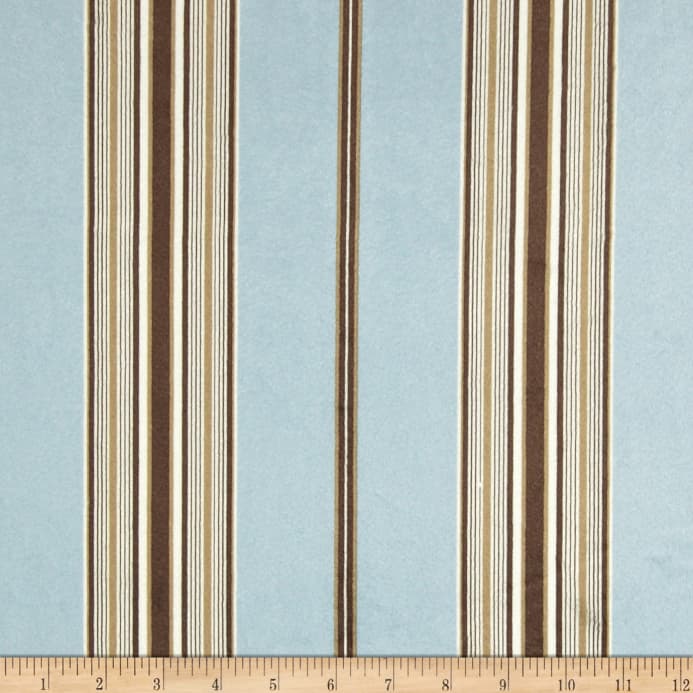 E E Schenck - Minky Prints - Minky 60' - Founding Stripe, Mist