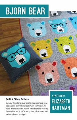 Elizabeth Hartman Pattern - Bjorn Bear - Includes Pillow Pattern