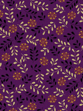 Exclusively Quilters - Odyssey - Leaves, Burgandy