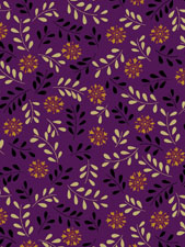 Exclusively Quilters - Odyssey - Leaves, Burgandy