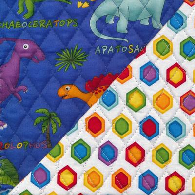 Fabri-Quilt - Quilted Fabric - Lost World, Blue/White