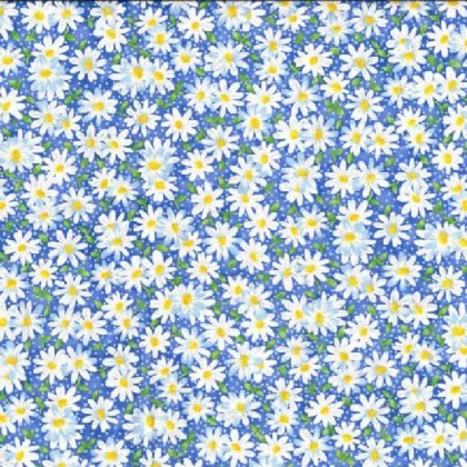 Fabric Traditions - Keepsake Calico - Packed Daisies, Blue