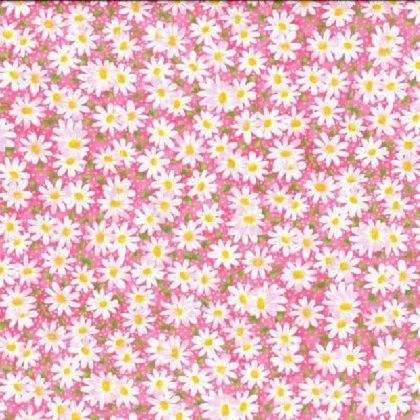 Fabric Traditions - Keepsake Calico - Packed Daisies, Pink