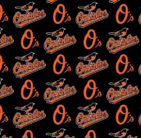 Fabric Traditions - MLB - Baltimore Orioles, Black