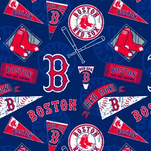 Fabric Traditions - MLB - Boston Red Sox - Retro, Navy