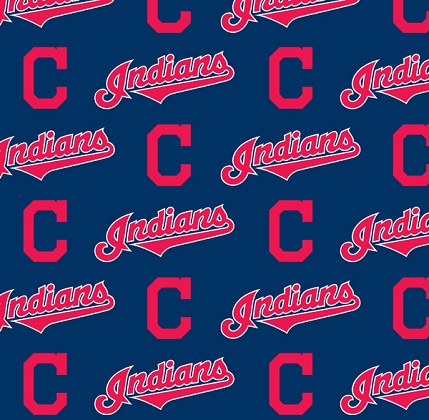 Fabric Traditions - MLB - Cleveland Indians, Black