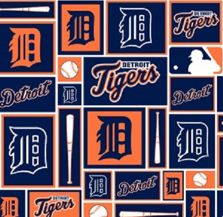 Fabric Traditions - MLB - Detroit Tigers, Orange/Navy
