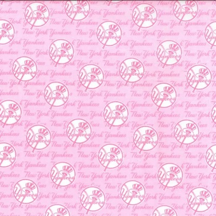 Fabric Traditions - MLB - New York Yankees, Pink