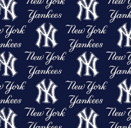 Fabric Traditions - MLB - New York Yankees, White/Navy
