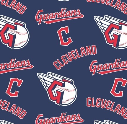 Fabric Traditions - MLB Fleece - Cleveland Guardians, Red/Blue