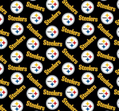 Fabric Traditions - NFL - 44' Pittsburgh Steelers, Black