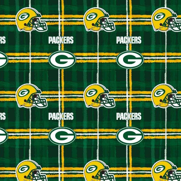 Fabric Traditions - NFL Flannel - 43' Green Bay Packers - Plaid, Green