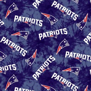 Fabric Traditions - NFL Flannel - 43' New England Patriots, Tie Dye Blue