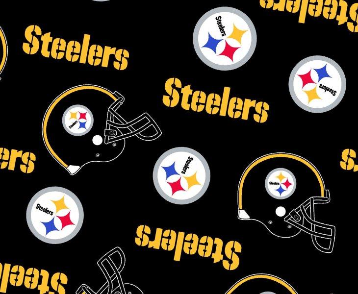 Fabric Traditions - NFL Fleece - Pittsburgh Steelers, Black