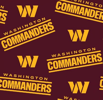 Fabric Traditions - NFL Fleece - Washington Commanders, Red/Gold