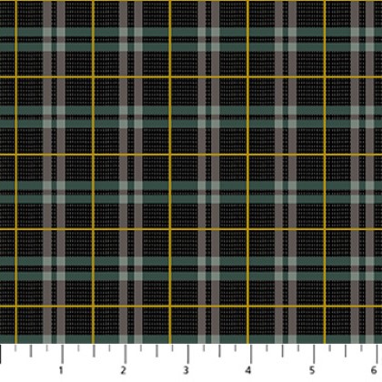 Figo Fabrics - Winter Dreams - Plaid, Black
