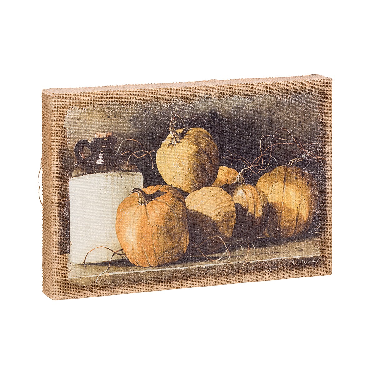 Frame - Jug and Pumpkin, Burlap