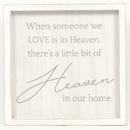 Framed Wooden Sign - Heaven in our Home