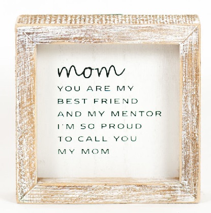 Framed Wooden Sign - Mom