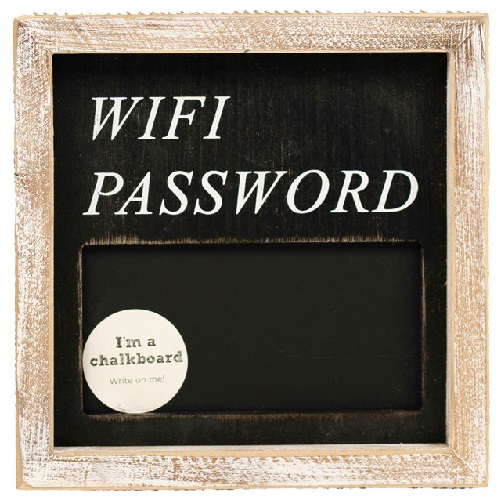 Framed Wooden Sign - WIFI Password
