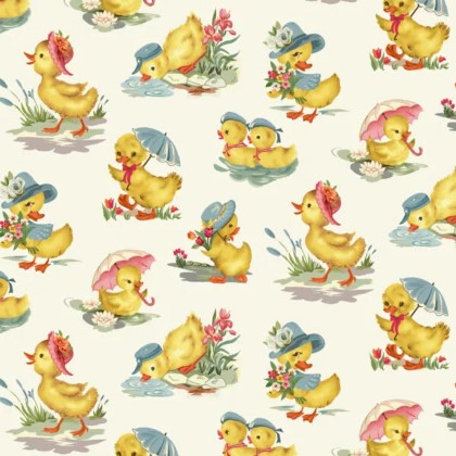 Freckle + Lollie - Little Darlings - Springtime For Duckling, Cream