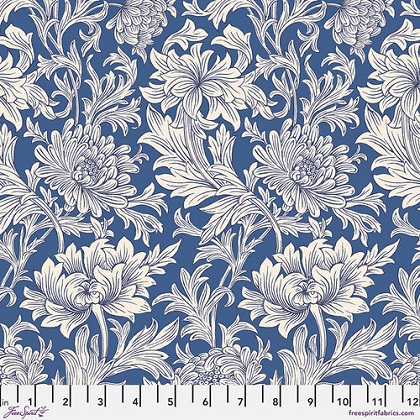Free Spirit - Morris & Co. - Chrysanthemum Tonal, Blue