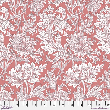 Free Spirit - Morris & Co. - Chrysanthemum Tonal, Coral