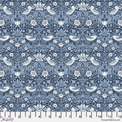 Free Spirit - Morris & Co - Mini Strawberry Thief, Indigo