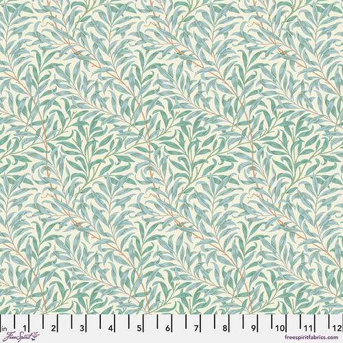 Free Spirit - Morris & Co - Willow Boughs, Teal/Cream