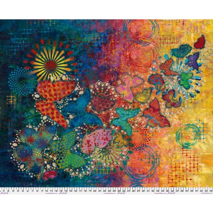 Free Spirit - Textures - Wings of Wonder - 36' Butterfly Panel, Multi