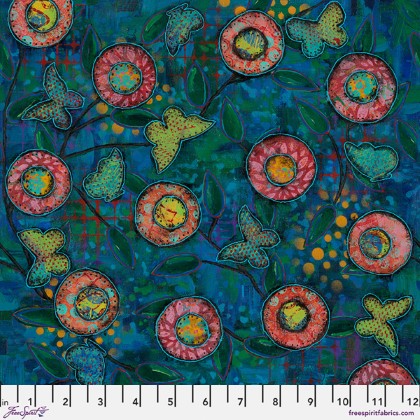 Free Spirit - Textures - Wings of Wonder - Tapestry, Blue