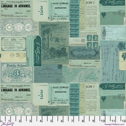 Free Spirit - Tim Holtz - Palette Curated - Ephemera, Teal