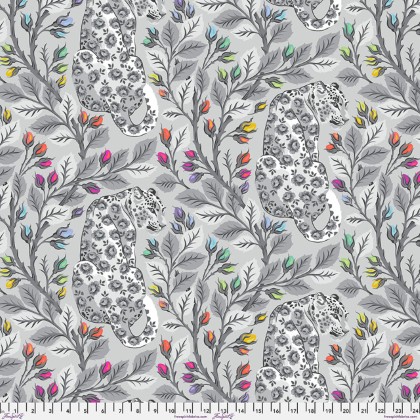 Free Spirit - Tula Pink Minky - Graywork & True Colors - Beauty Mark, Fog