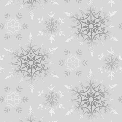 Henry Glass - 108' Crystal Frost - Snowflakes, Light Gray