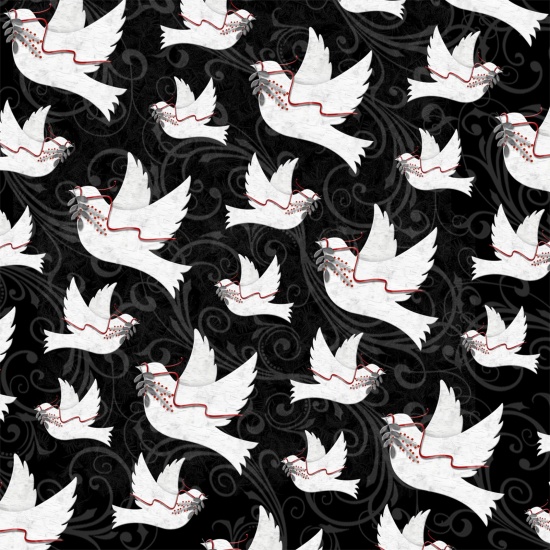Henry Glass - Holiday Homecoming - Doves, Black